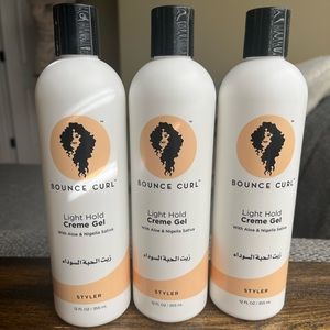 Bounce Curl light hold creme gel lot of 3 bottles
